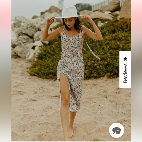 NWT Adeirlina VINES IN MY YARD Tie Strap Floral Midi Dress Size XL - Picture 3 of 13